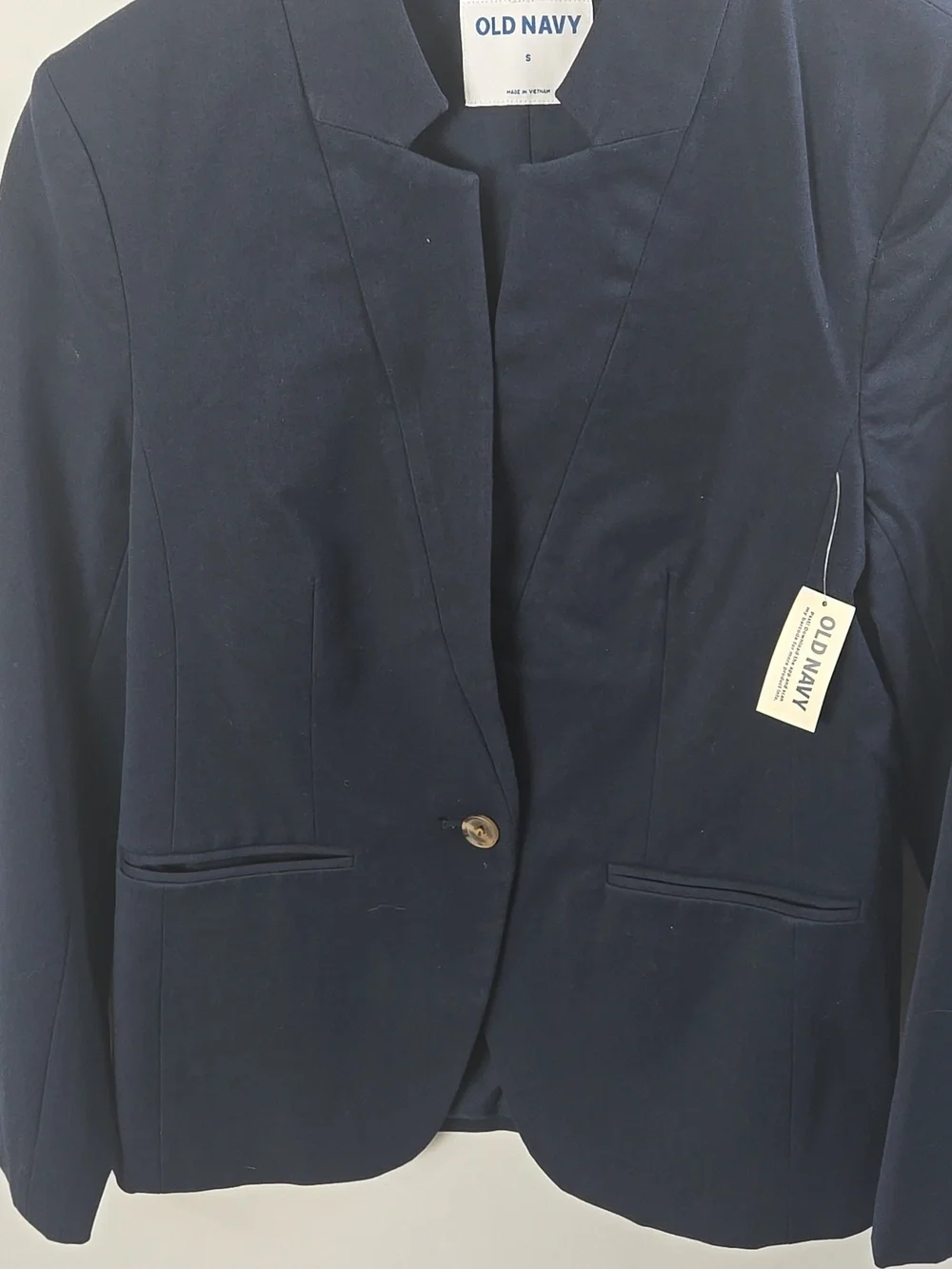 Old Navy Blue Blazer Jacket Women's Sz 8 Preppy Academia Business Casual